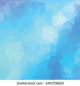 Abstract Blue triangle geometrical background. Vector illustration