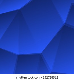 Abstract Blue Triangle Geometrical Background, Vector Illustration EPS10, Contains Transparent Objects