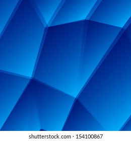 Abstract Blue Triangle Geometrical Background, Vector Illustration EPS10, Contains Transparent Objects