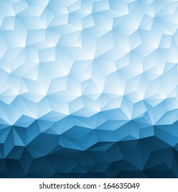 Abstract Blue Triangle Geometrical Background, Vector Illustration