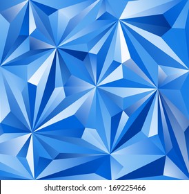 Abstract Blue Triangle Geometrical Background, Vector Illustration