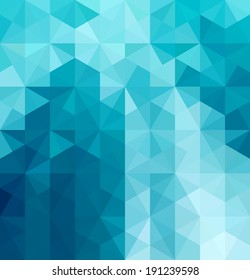 Abstract Blue Triangle Geometrical Background, Vector Illustration
