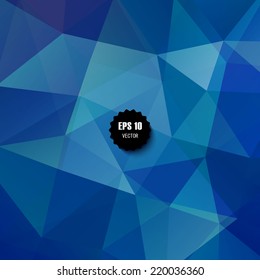 Abstract Blue Triangle Geometrical Background, Vector Illustration EPS10