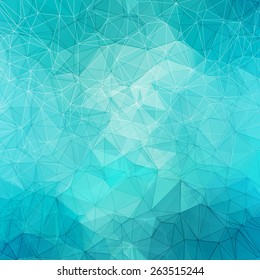 Abstract Blue Triangle Geometrical Background, Vector Illustration