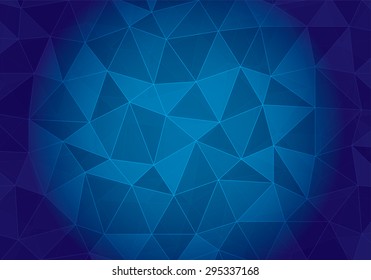 Abstract Blue Triangle Geometrical Background, Vector Illustration