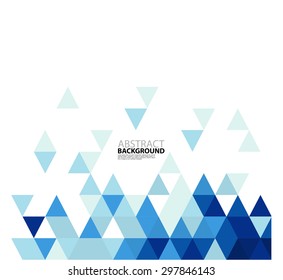 Abstract blue triangle modern template for business or technology presentation, vector illustration