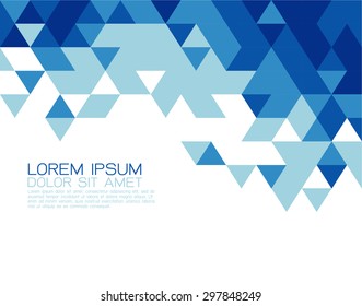 Abstract blue triangle modern template for business or technology presentation, vector illustration