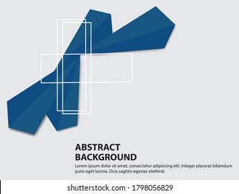 Abstract blue triangle on white background,vector illustration.