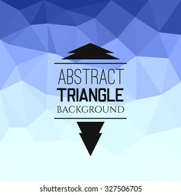 Abstract blue triangle pattern, geometrical vibrant multicolored vector background illustration