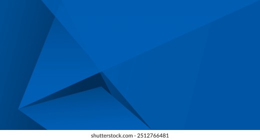 Fondo de Vector de forma de triángulo azul Abstractas para concepto corporativo, Plantilla, póster, folleto, Sitio web, diseño de volante. Ilustración vectorial