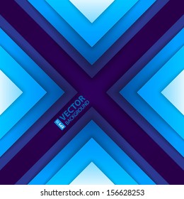 Abstract blue triangle shapes background. RGB EPS 10 vector illustration