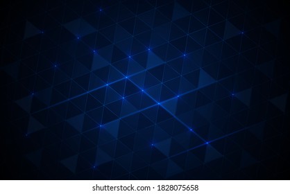 Abstract blue triangle shapes background