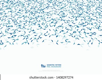 Abstract blue triangle technology pattern design movement cover template background. You can use for ad, poster, artwork, cover template design. illustration vector eps10