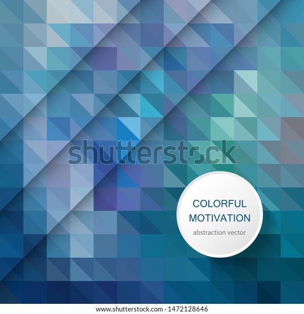 Abstract blue triangles geometric background with\
shadow. Idea for your\
design.
