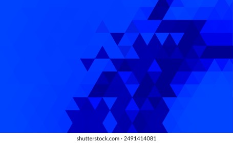 fondo abstracto de la forma de los triángulos azules en Vector bajo del estilo del poli