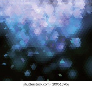 Abstract blue triangles vector background