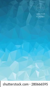 Abstract Blue Triangular Low Poly Style Vector Background,Vector Illustration