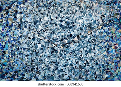 Abstract blue triangular low poly style vector background,Vector illustration