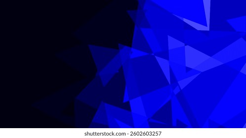 Abstract Blue Triangular Mosaic Background