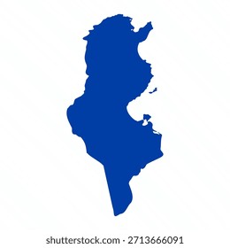 Mapa simple de Túnez azul Abstractas