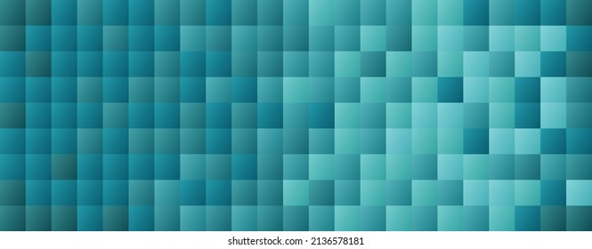 abstrakter, blauer und türkisfarbener Hintergrund, moderner, breiter Banner-Hintergrund, Vektorgrafik