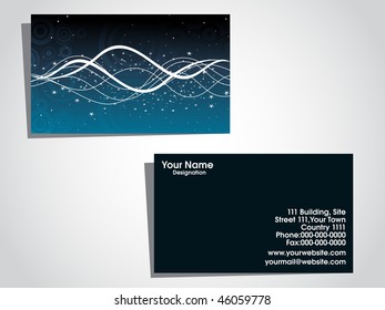abstract blue twinkle star background with curve stripes