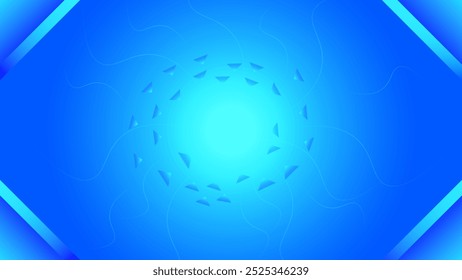 Abstract blue vector art illustration background. Abstract geometric shape awesome blue background design.