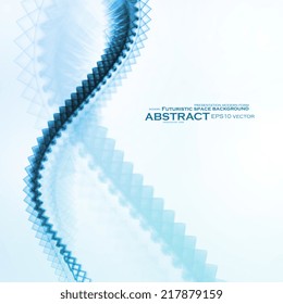 Abstract blue vector background, futuristic art illustration eps10