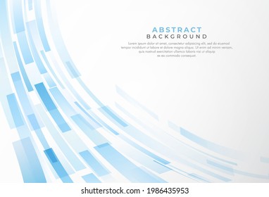 Abstract blue vector background. Blue geometric motion technology on white. Bright modern minimalist design for brochure, website, flyer, cover, advertising, banner, posters. Vector illustration