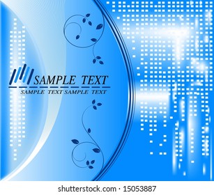 Abstract blue vector background illustration