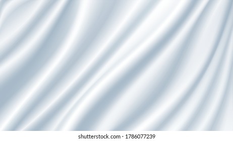 Resumen de fondo vectorial azul de lujo paño azul o ola líquidaResumen o fondo de textura de tela azul. Ola suave de tela. Asas de satén, seda y algodón.Utilícelo para la bandera.