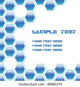 Abstract blue vector background with space for text