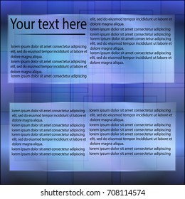 Abstract blue vector background  for text. 
