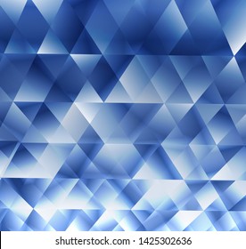 Abstract blue vector background with triangles 