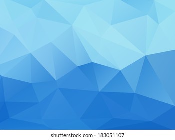 Abstract blue vector background with triangles