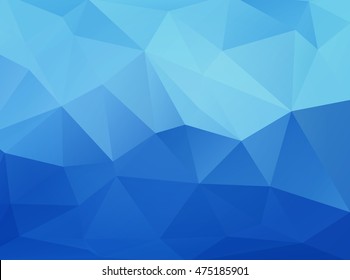 Abstract blue vector background with triangles

