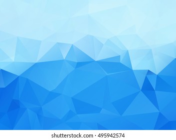 Abstract blue vector background with triangles

