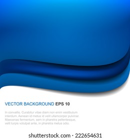 Abstract blue vector background with wave/design with place for your content or creative editing/vector illustration