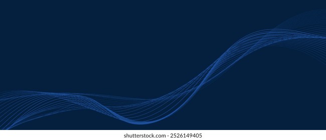  Abstractas Anuncio de Vector azul con olas.