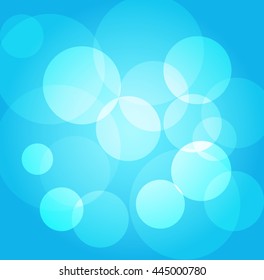 Abstract blue vector bokeh background