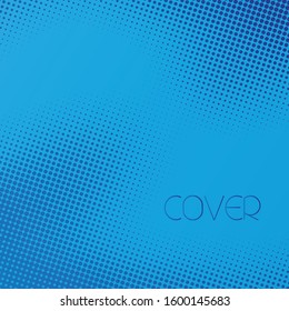 Abstract blue vector with circles. Cover for design. Vector illustration.