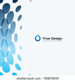 Abstract blue vector design round elements for graphic template