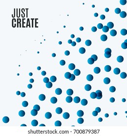 Abstract blue vector design round elements for graphic template