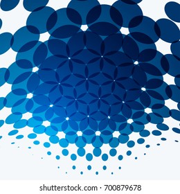 Abstract blue vector design round elements for graphic template