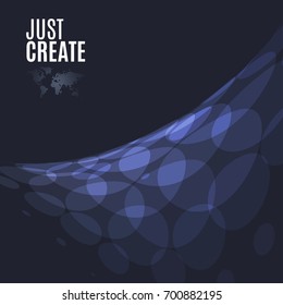Abstract blue vector design round elements for graphic layout