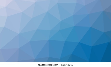 Abstract blue vector gradient lowploly of many triangles background for use in design.