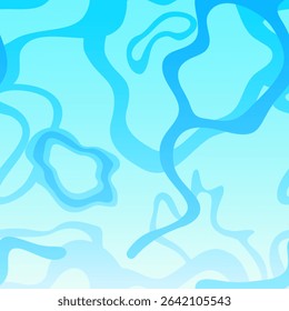Abstract blue vector illustration pattern inspired by a sunny water surface. Seamless geometric texture perfect for summer, resort, social media, business templates, or digital wallpaper.