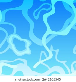 Abstract blue vector illustration pattern inspired by a sunny water surface. Seamless geometric texture perfect for summer, resort, social media, business templates, or digital wallpaper.