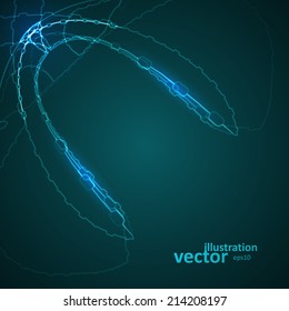 Abstract blue vector illustration, technology background eps10