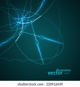 Abstract blue vector illustration, technology background eps10